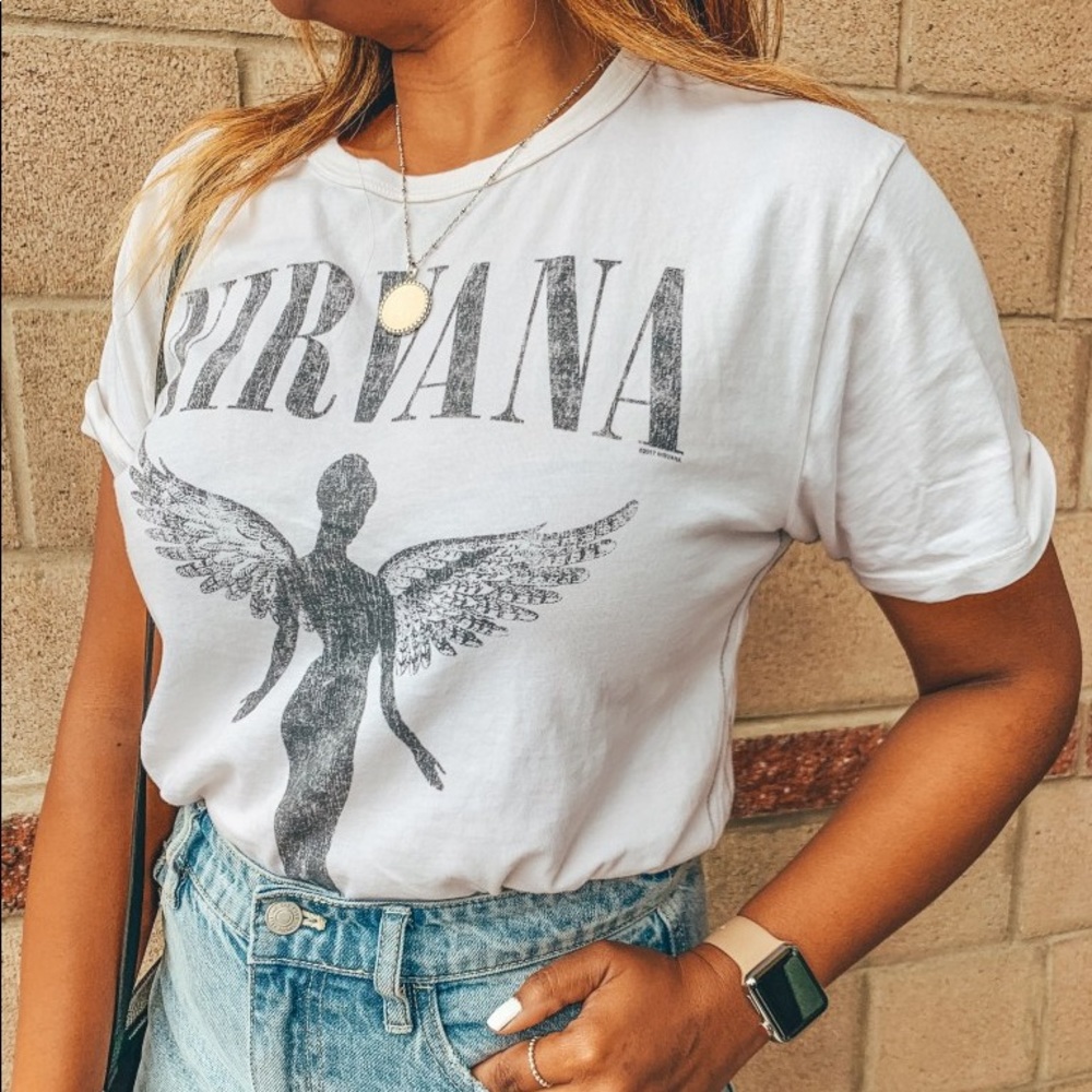 Back Soon | Nirvana | Vintage Style Band Tee - Picture 1 of 5